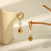 INS New light luxury niche titanium steel best-selling earrings for women, 18K gold-plated high-end stainless steel earrings from Europe and America, cross-border details Picture